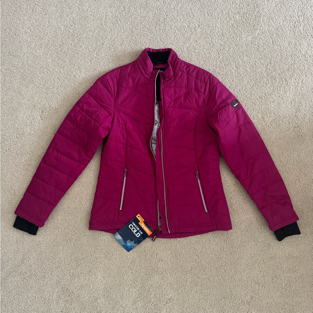 Vibrant Pink Refrigiwear Quilted Puffer Jacket with Stand-Up Collar